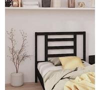 Mokuyary Cabecero negro 96 x 4 x 100 cm cabecero de cama de madera maciza de pino cabecero de cama respaldo para cama, dormitorio -E