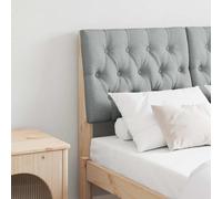 Mokuyary Cabecero tapizado gris claro 120 cm pino macizo cabecero cabecero de cama cabecero de cama respaldo para cama, dormitorio -E