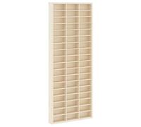 Mokuyary Caja de exhibición de pared con estante beige 30 x 4,5 x 75 cm de material de madera, estante flotante decorativo para decoración de pared, dormitorio, cocina, oficina, salón, baño