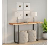 Mokuyary Cubierta protectora de repuesto rectangular de madera maciza de acacia con borde pulido plano, borde pulido, 110 x 40 x 3,8 cm