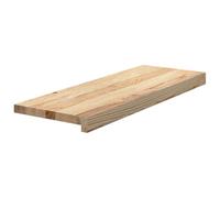 Mokuyary - Escalera de 2 piezas, sin tratar, 70 x 30 x 2 cm, madera de roble macizo, escaleras de seguridad interior, antideslizante, para ancianos y animales de compañía