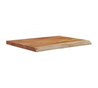 Mokuyary Estantería de pared, 50 x 40 x 2,5 cm, rectangular, madera maciza de acacia, borde de árbol flotante, estantería flotante decorativa para decoración de pared, dormitorio, cocina, oficina