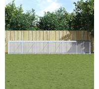 Mokuyary Gallinero con techo antracita 603x98x90 cm Acero galvanizado, Recinto exterior Conejos para animales, Gallinero para gallinas y otros animales pequeños -A