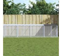 Mokuyary Gallinero con techo antracita 803x98x90 cm Acero galvanizado, Recinto exterior Conejos para animales, Gallinero para gallinas y otros animales pequeños -A