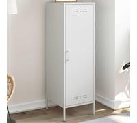 Mokuyary Highboard Blanco 36 x 39 x 113 cm Armario de cocina de acero Buffet Armario Aparador para Cocina Salón Comedor Cocina Buffet