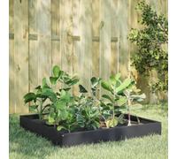 Mokuyary Jardinera de color antracita, 100 x 100 x 26 cm, de acero, para verduras, flores y suculentas, macetero para jardín, terraza