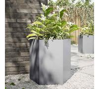 Mokuyary - Jardinera hexagonal 46x40x45 cm, acero galvanizado, cama elevada de jardín, bandeja de plantación para cultivar flores plantas suculentas, terraza, patio y balcón