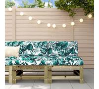 Mokuyary Juego de 2 sofás centrales de jardín, madera de pino impregnada, muebles de exterior, balcón, muebles de terraza, salón de jardín, para terraza, balcón, jardín -B