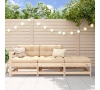 Mokuyary Juego de muebles de jardín de madera maciza de pino, muebles de jardín para exteriores, muebles de terraza, salón de jardín, para terraza, balcón, jardín -E