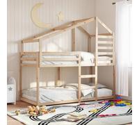 Mokuyary Litera sin colchón, 90 x 190 cm, madera maciza de pino, cama con somier, plataforma de somier, marco de cama, fácil montaje para dormitorio, habitación de invitados, A1