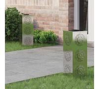 Mokuyary - Luz de camino LED solar de 2 piezas, acero inoxidable, lámpara de exterior para pasillo, patio, macizos de flores, caminos -I