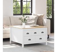 Mokuyary Mesa de Café con cajón Hill y marrón Miel 79.5 x 79.5 x 49 cm Mesa de Centro con Cajón para Sala de Estar, Dormitorio,Oficina, pequeños Espacios