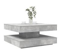 Mokuyary Mesa de Centro giratoria 360 Grados Gris hormigón 70x70x34,5 cm Mesa Auxiliar con Almacenamiento para Sala de Estar,Comedor,Dormitorio u Oficina
