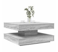 Mokuyary Mesa de Centro giratoria 360 Grados Gris Sonoma 70x70x34,5 cm Mesa Auxiliar con Almacenamiento para Sala de Estar,Comedor,Dormitorio u Oficina