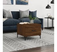 Mokuyary Mesa de Centro Madera contrachapada Roble marrón 50x50x40 cm pequeña mesita de Centro de Salon para Sofa,Comedor,Dormitorio Balcon y Cafeteria