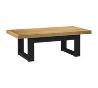 Mokuyary Mesa de centro NOAIN patas en forma de U 120 x 60 x 40 cm madera maciza de pino, mesa de salón, mesa de sofá para sala de estar, oficina, espacios pequeños