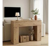 Mokuyary Mesa de Centro Roble Artesanal 102 x 35 x 75 cm pequeña mesita de Centro de Salon para Sofa,Comedor,Dormitorio Balcon y Cafeteria
