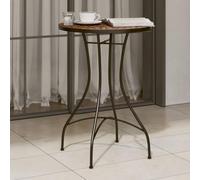 Mokuyary Mesa de jardín de mosaico de terracota, diámetro de 50 x 70 cm, de cerámica, mesa de bistró, mesa de fiesta, mesa de bistró para exteriores, mesa de cóctel alta pequeña, para cocina, salón