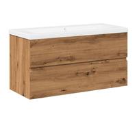 Mokuyary Mueble bajo lavabo con lavabo empotrado de roble Artisan, armario de baño con cajón, armario bajo para baño, cocina, mueble de baño -B