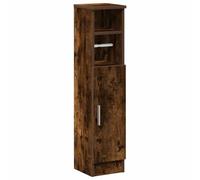Mokuyary - Mueble de baño con soporte para rollo de roble ahumado, armario para cuarto de baño, pequeños espacios