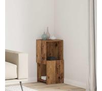 Mokuyary - Mueble esquinero de madera antigua, 30,5 x 30 x 65 cm, madera de ingeniería, mueble de almacenamiento con compartimiento, armario de cocina para sala de estar, dormitorio