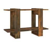 Mokuyary Mueble para libros, divisor de habitación de roble ahumado, 80 x 30 x 51 cm, estantería de almacenamiento, estantería para salón, oficina en casa, comedor