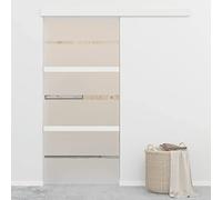 Mokuyary Puerta corredera con Tope Suave Vidrio ESG y Aluminio 90x205 cm Puerta Corredera de Cristal para Baño Salón Sala de Estar Cocina