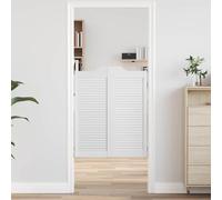 Mokuyary Puertas batientes Blanco 100 x 40 cm Madera de Pino Maciza Puerta Abatible de Madera Maciza para Interiores Pasillo, Cocina, Bar