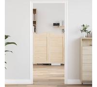 Mokuyary Puertas batientes Natural 80 x 40 cm Madera de Pino Maciza Puerta Abatible de Madera Maciza para Interiores Pasillo, Cocina, Bar