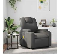 Mokuyary - Silla de masaje reclinable, color gris, piel sintética, silla de relajación, asiento de silla para relajarse, sala de estar, hogar, oficina, dormitorio -A 33723991