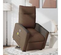 Mokuyary Sillón de masaje con ayuda para levantarse, color marrón, de tela, sillón de masaje, sillón de televisión, función reclinable, sistema de inclinación manual, mA10