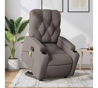 Mokuyary Sillón de masaje con ayuda para levantarse, de tela topo, sillón de relax, sillón de masaje, sillón de televisión, función reclinable, sistema de inclinación manual, 4