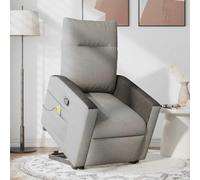 Mokuyary Sillón de masaje con ayuda para levantarse, tela gris nube, sillón de relax, sillón de masaje, sillón de televisión, función reclinable, sistema de inclinación manual, 5