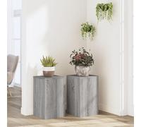 Mokuyary Soportes de Plantas 2 uds Madera Gris Sonoma 30x30x50 cm Estantería Hueca de Alta Resistencia Que se Puede Rellenar con Arena y Grava para Flor, Maceta,Planta de casa