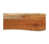 Mokuyary Tablero de mesa de 100 x 40 x 3,8 cm, rectangular, madera maciza de acacia, borde de árbol de acacia, mesa de repuesto para mesa de cocina, escritorio, mesa de jardín, mesa alta, mesa de sofá