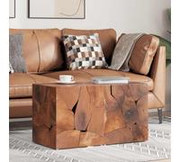 Mokuyary Taburetes 2 uds. marrón 40x40x45 cm Madera de Teca Maciza pequeña mesita de Centro de Salon para Sofa,Comedor,Dormitorio Balcon y Cafeteria