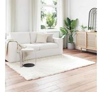 Mokuyary Tafalla - Alfombra de piel sintética (160 x 230 cm), color blanco