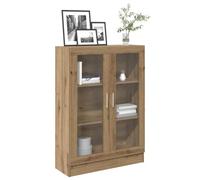 Mokuyary Vitrina de Cristal,Vitrina Salón,Mueble de Salón,Aparador Comedor,Aparador Cocina,Estantería Oficina,con Estantes PuertasArmario de Madera de ingeniería Roble Artisan 82,5x30,5x115 cm