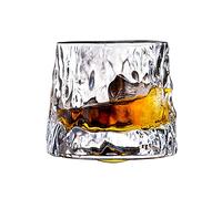Mokylor Vasos de whisky de cristal, 1/4 unidades, 5 onzas, giratorios, descompresión, vasos antiguos, vaso de barra de rocas para beber bourbon, cócteles, coñac (#3)