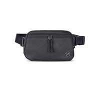Mokzer Bolsa Tipo plátano de 2 l, para Hombre y Mujer, con Correa Ajustable, 5 Bolsillos con Cremallera, Bolsa de plátano Impermeable para Viajes, Correr, Senderismo, Negro Mate, Elegante