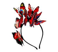 Mola Cabelo Mulher Diadema tocado para el pelo, diadema de fiesta, accesorio para el pelo, diadema para mujeres y niñas, fiesta de Halloween, cosplay, novia (Red, One Size)