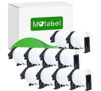 Molabel - 10 Rollen DK-11202 Kleine Adressetiketten Kompatibel mit Brother, 62mm x 100mm, Etikettendrucker