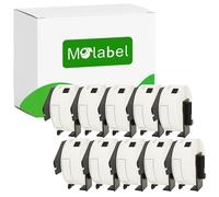 Molabel 10 Rollos DK-11201 Etiquetas de Dirección 29x90mm | 400 etiquetas/rollo, 4000 en total. Compatible con Brother QL-500, QL-700, QL-800, QL-1100. Direcciones, correo y oficina.