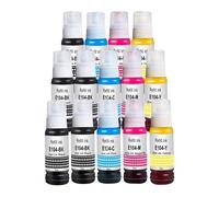 Molabel 11 Tinta (5bk3c3y3m) Compatible con Epson 104, Adecuada para EcoTank ET 1810 2710 2711 2712 2714 2715 2720 2721 2726 2810 2811 2812 2814 2815 2820 2821 2825 2826 4700 4800 (14 x 70 ml)