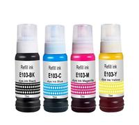 Molabel 4 Ink(1bk1c1y1m) Compatible con Epson 103 Suitable for EcoTank L1110 L3100 L3101 L3110 L3111 L3150 L3151 L3160 L5190
