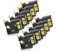 Molabel 45018 12 mm x 7 m compatible con Dymo D1 cinta de etiquetas amarilla 45018 S0720580, como repuesto para cinta de etiquetas D1 12 mm negro sobre amarillo para Dymo LabelManager 160 210D 260P