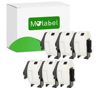 Molabel 6 Rollos DK-11201 Etiquetas de Dirección 29x90mm | 400 etiquetas/rollo, 2400 en total. Compatible con Brother QL-500, QL-700, QL-800, QL-1100. Direcciones, correo y oficina.