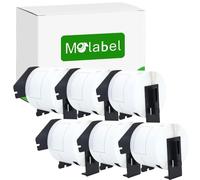 Molabel 6 Rollos DK-11202 Etiquetas de Envío 62x100mm | 300 etiquetas/rollo, 1800 en total. Compatible con Brother QL-500, QL-700, QL-800, QL-1100. Paquetes, envíos y almacén.