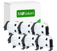Molabel 6 Rollos DK-11209 Etiquetas de Dirección 29x62mm | 800 etiquetas/rollo, 4800 en total. Compatible con Brother QL-500, QL-700, QL-800, QL-1100. Direcciones y correo.