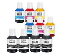 Molabel Botellas de tinta compatibles GI-56 / GI-56 (4 negras, 2 cian, 2 magenta, 2 amarillas), repuesto para Canon MAXIFY GX7050, GX6050, GX5050, GX4050 y GX3050